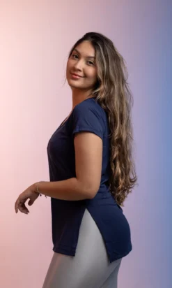 BLUSA TAPA BUMBUM - AZUL MARINHO, G