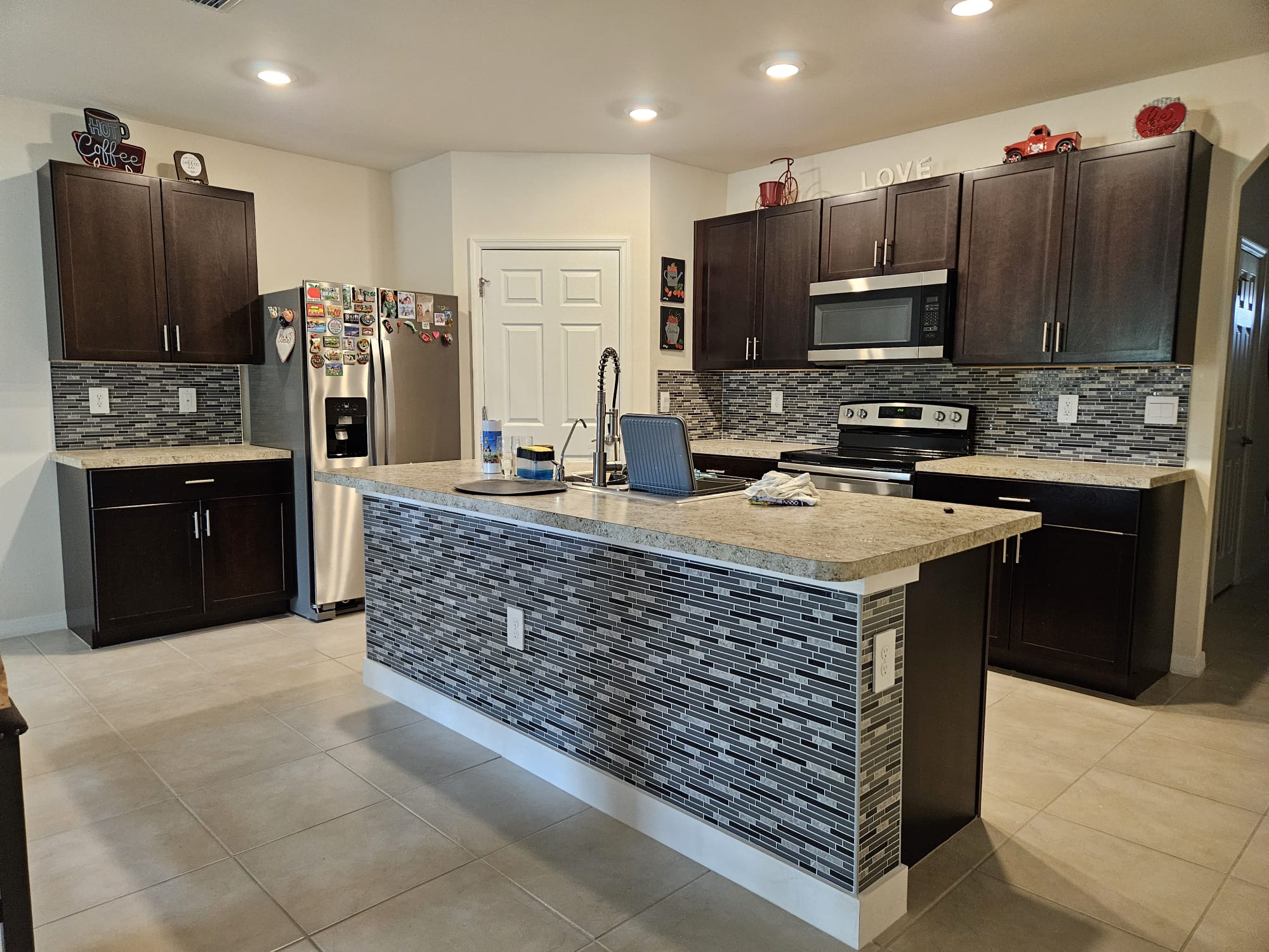 Custom dark cabinetry