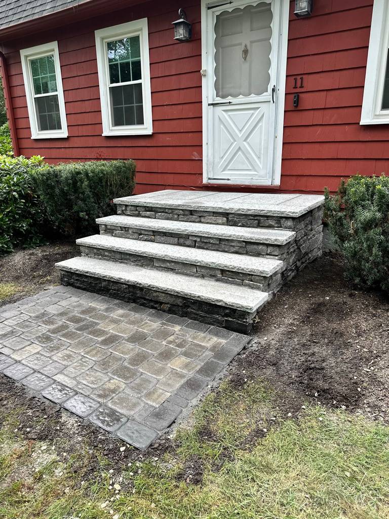 Granite front steps