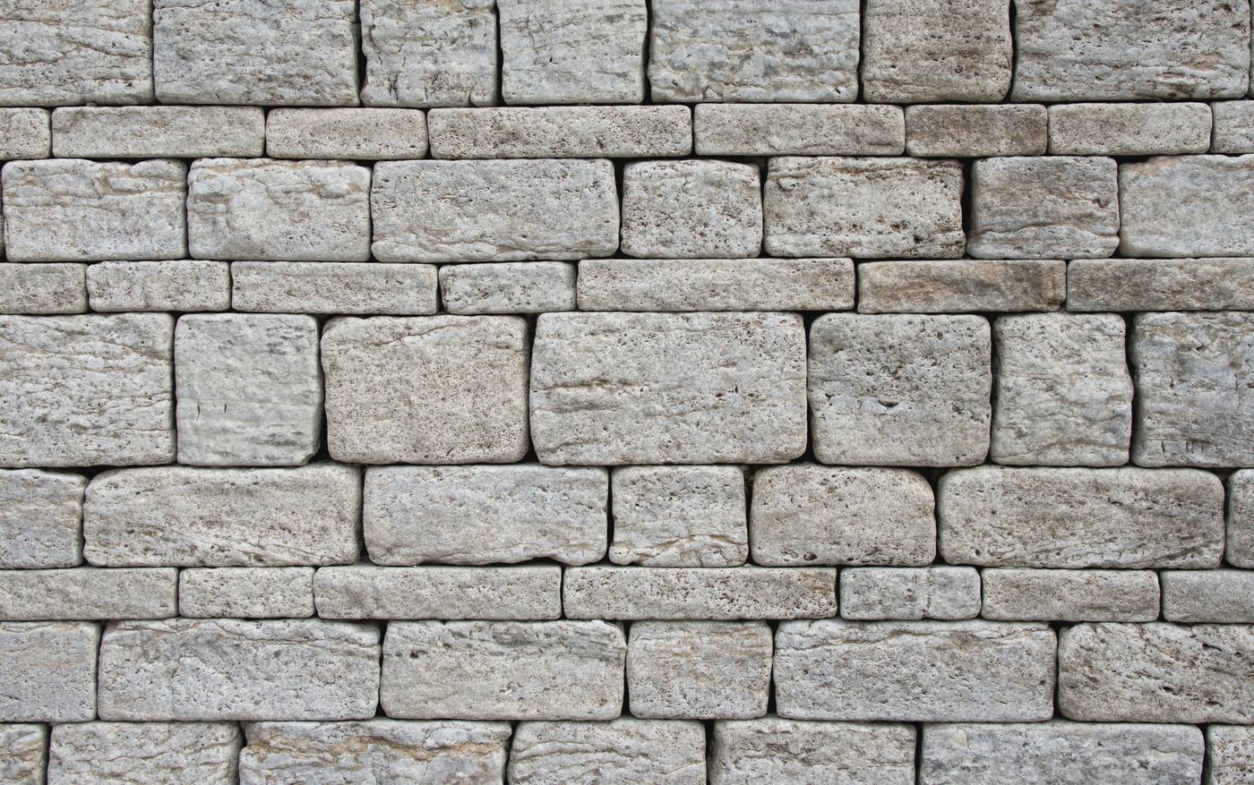 Dry-stack stone wall